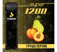 Электронная сигарета Фумари Подс Супер 1200 затяжек Груша Персик (Fumari Pods 1500 Super Pear Peach)