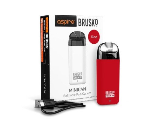 Купить Перезаправляемая Под-система Бруско Миникан (Brusko Minican) 350 mah, Красный по оптовой цене